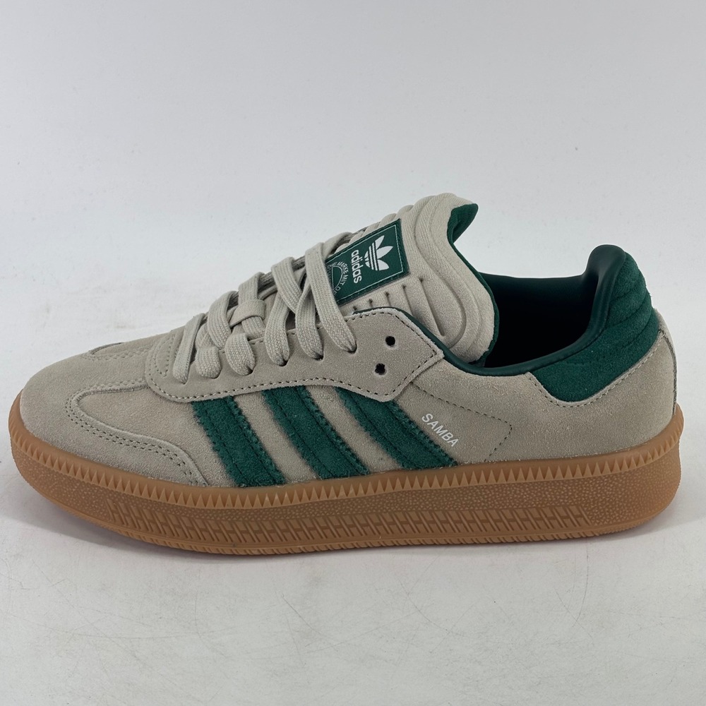 Adidas Samba XLG Sneakers Women 6 Grey Green Suede Platform Gum Sole JQ9886